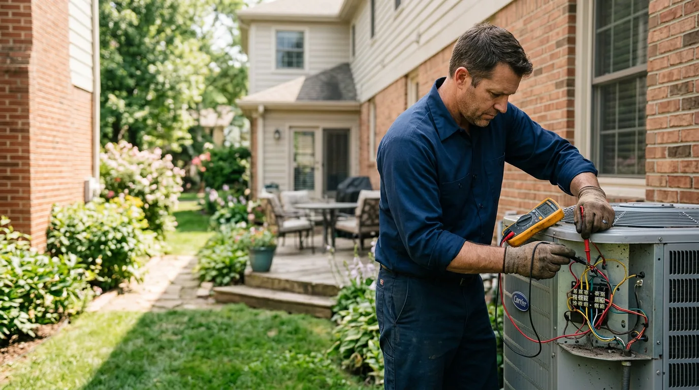HVAC technician working near Bushkill, PA